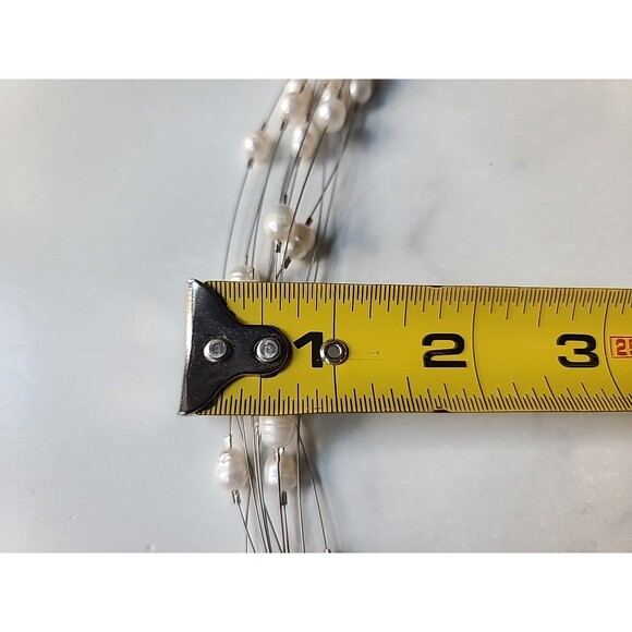 925 Sterling Silver Pearl Bracelet Vintage - Picture 9 of 10